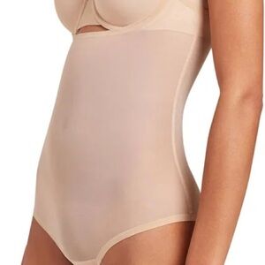 Wolford Tulle Forming String Body Shapewear – Nude Women’s Smoothing Bodysuit 4